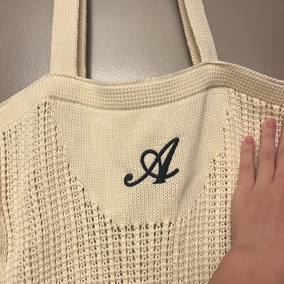 Axel Arigato beige grid shopper bag - Picture 5 of 6